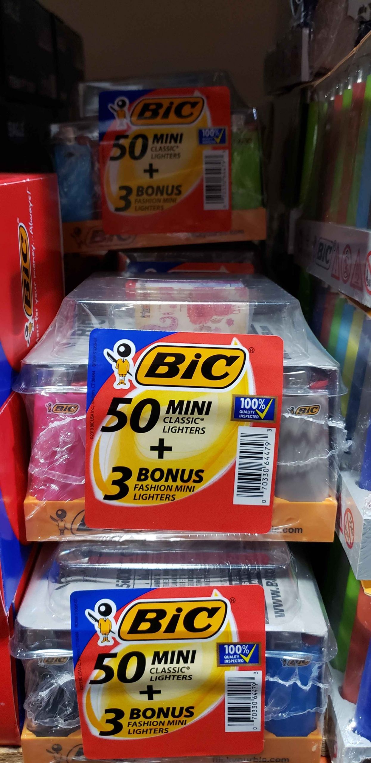 Wholesale BIC lighters 50 tray,